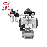 Roestvrijstalen pneumatische kogelkraan